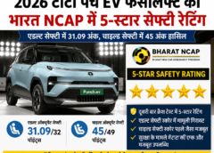 2026 टाटा पंच EV फेसलिफ्ट को भारत NCAP में 5-स्टार सेफ्टी रेटिंग