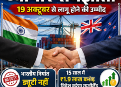 भारत-न्यूजीलैंड व्यापार समझौता 19 अक्टूबर से लागू होने की उम्मीद, भारतीय निर्यात को मिलेगा बड़ा फायदा