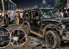 लखनऊ में बेकाबू थार ने 5 लोगों को रौंदा, बस से टक्कर के बाद मची अफरा-तफरी; चालक फरार, गुस्साई भीड़ ने तोड़ी गाड़ी